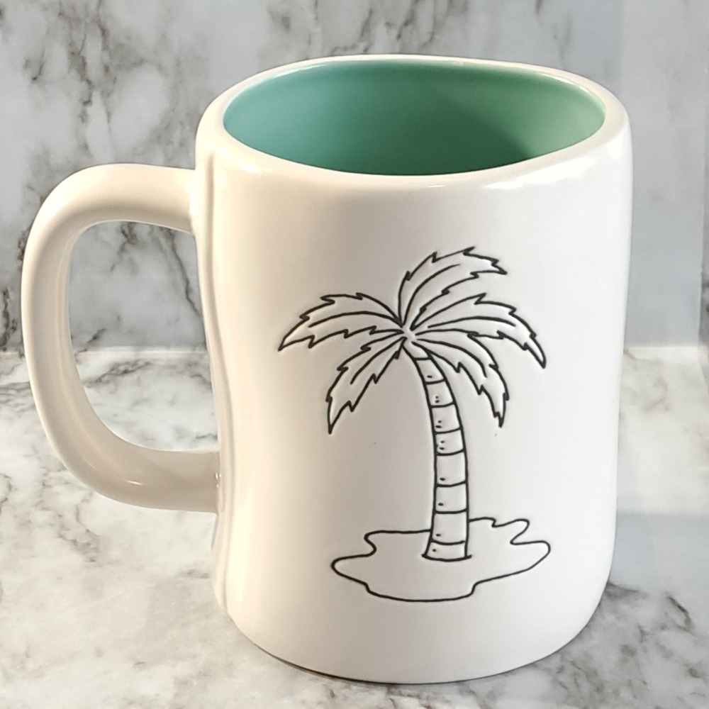 Rae Dunn Artisan Collection By Magenta Mug Coffee/Tea Miami Palm Tree White‎ - Picture 10 of 10